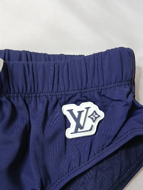 Louis Vuitton Navy Swim Briefs with White Drawstring - Picture 3 of 4